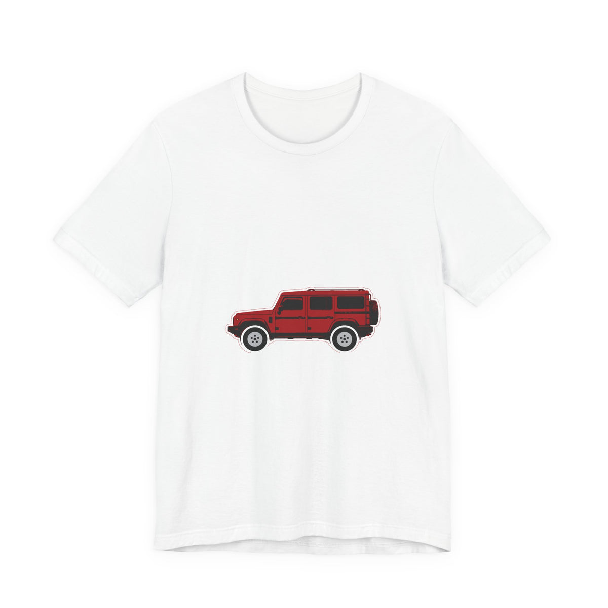 Boxy 4x4 Hambach Side Tee — Devil Red White Field
