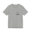Tee with left-chest Fargo Surf Patrol fake rescue patch, Athletic Heather