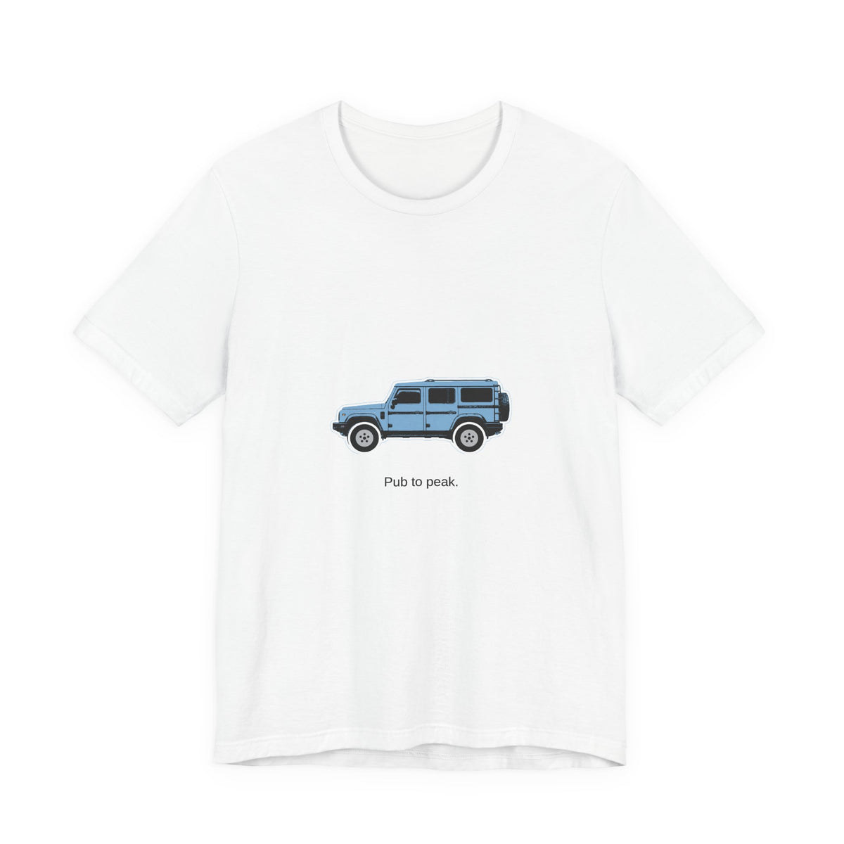 Boxy 4x4 Hambach Side Tee — Eldoret Blue White Field — Pub to peak