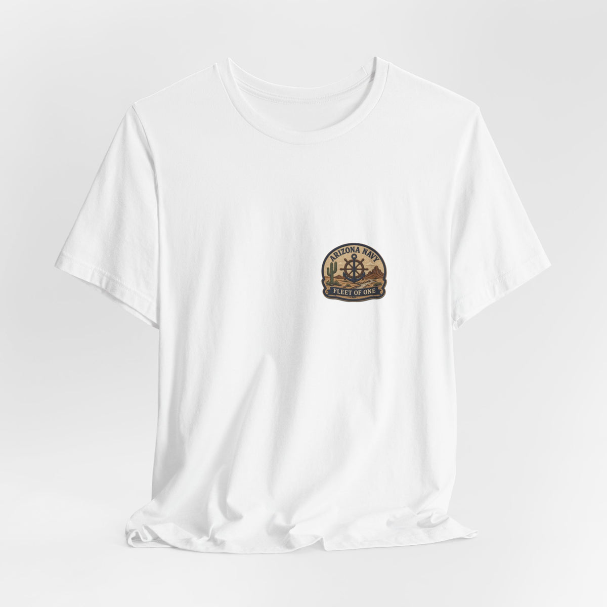 Tee with left-chest Arizona Navy fake patch – view 7