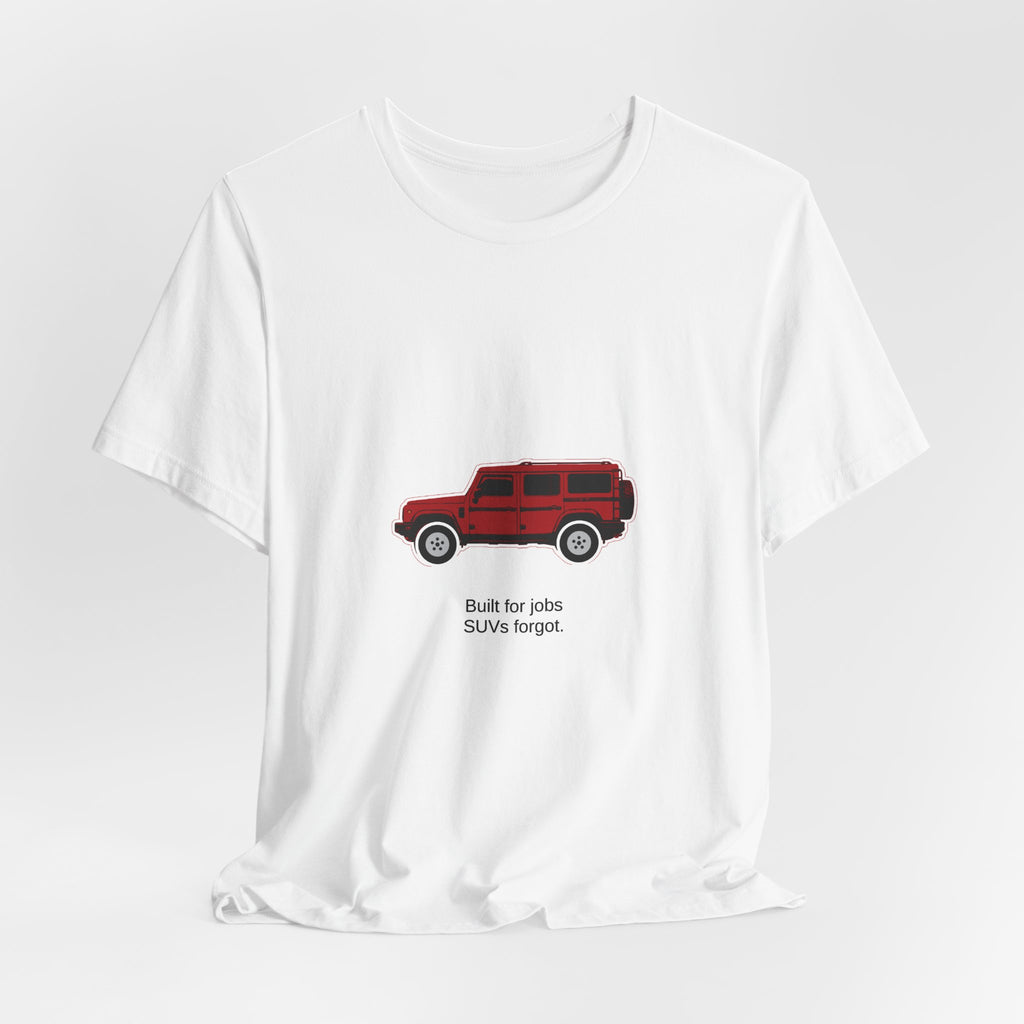 Boxy 4x4 Hambach Side Tee — Devil Red White Field — Built for jobs SUVs forgot