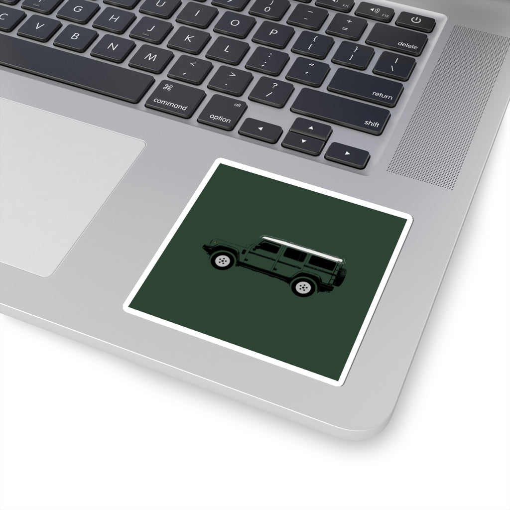 Boxy 4x4 Hambach Side Sticker — Sela Green White Roof