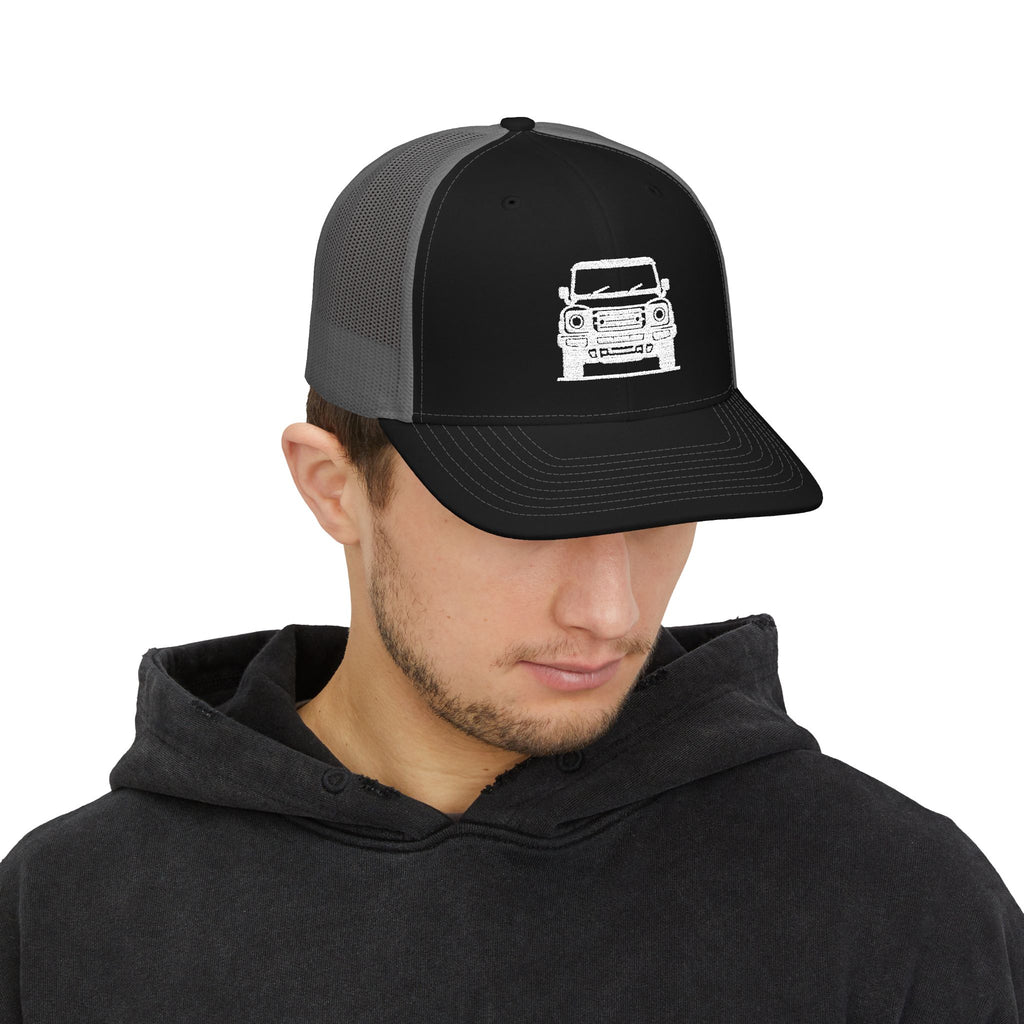 Richardson trucker hat with embroidered front-view boxy 4x4 mark – view 10